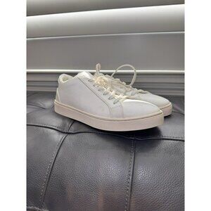 Thousand Fell Lace Up Vegan Leather Sneakers, Women's 9 (White/White)